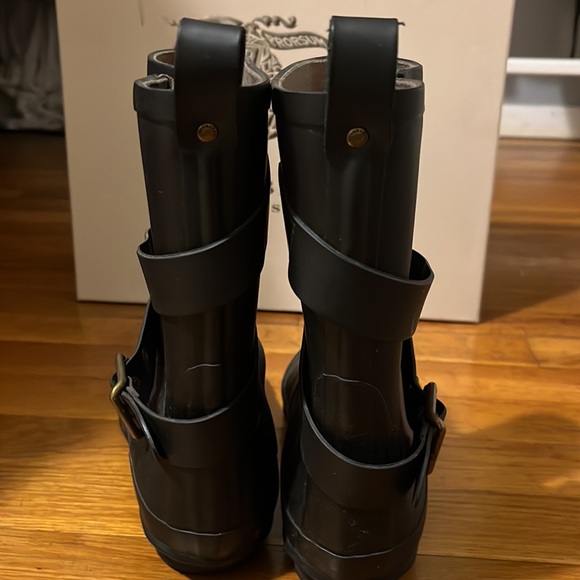 Burberry Gray Rubber Rain Boots - Picture 7 of 8